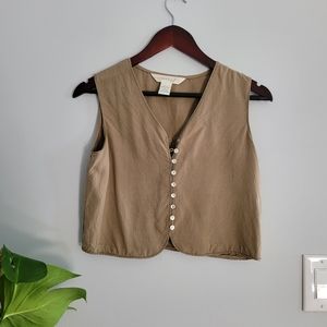 Vintage Silk Cropped Tank